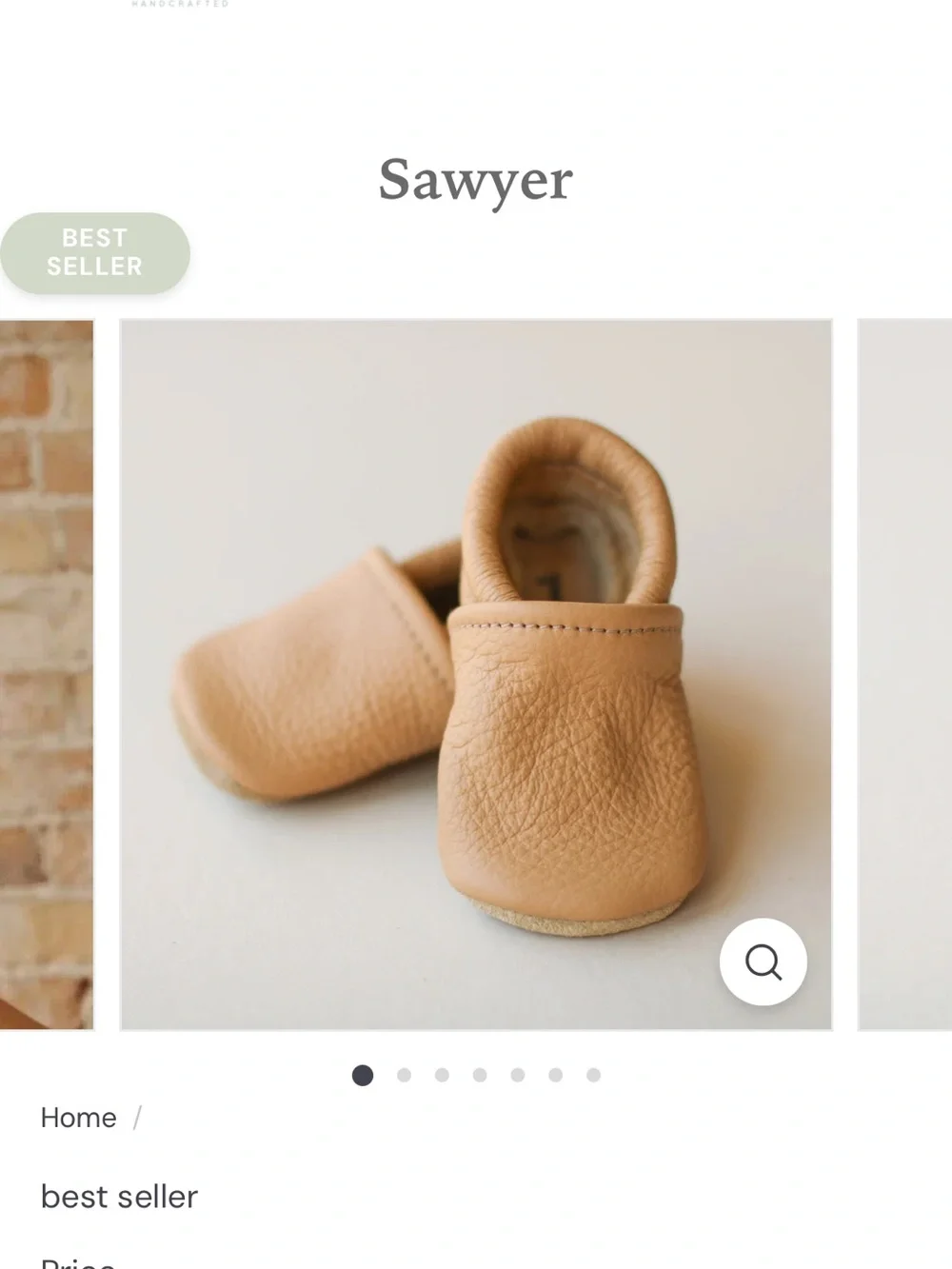 Classic Soft Leather Baby Moccasins - Tan